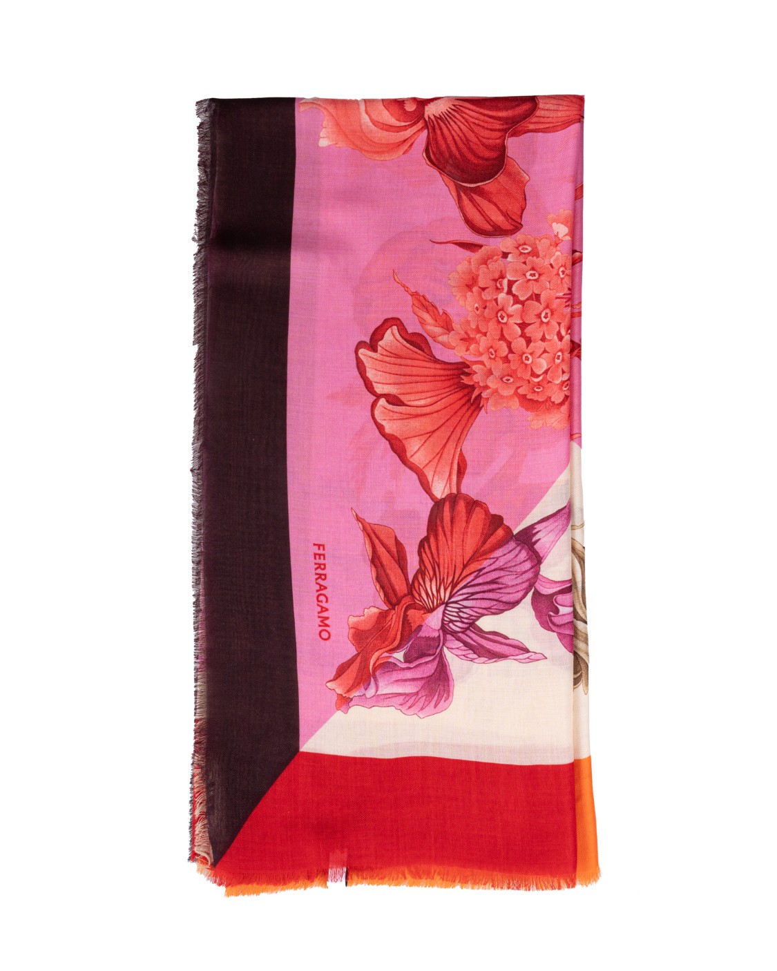 shop SALVATORE FERRAGAMO  Foulard: Salvatore Ferragamo scialle in cashmere.
Fantasia ortensie.
Dimensioni: 140x140 CM.
Composizione: 100% cashmere.
Made in Italy.. 320979-003 779535 number 5625352